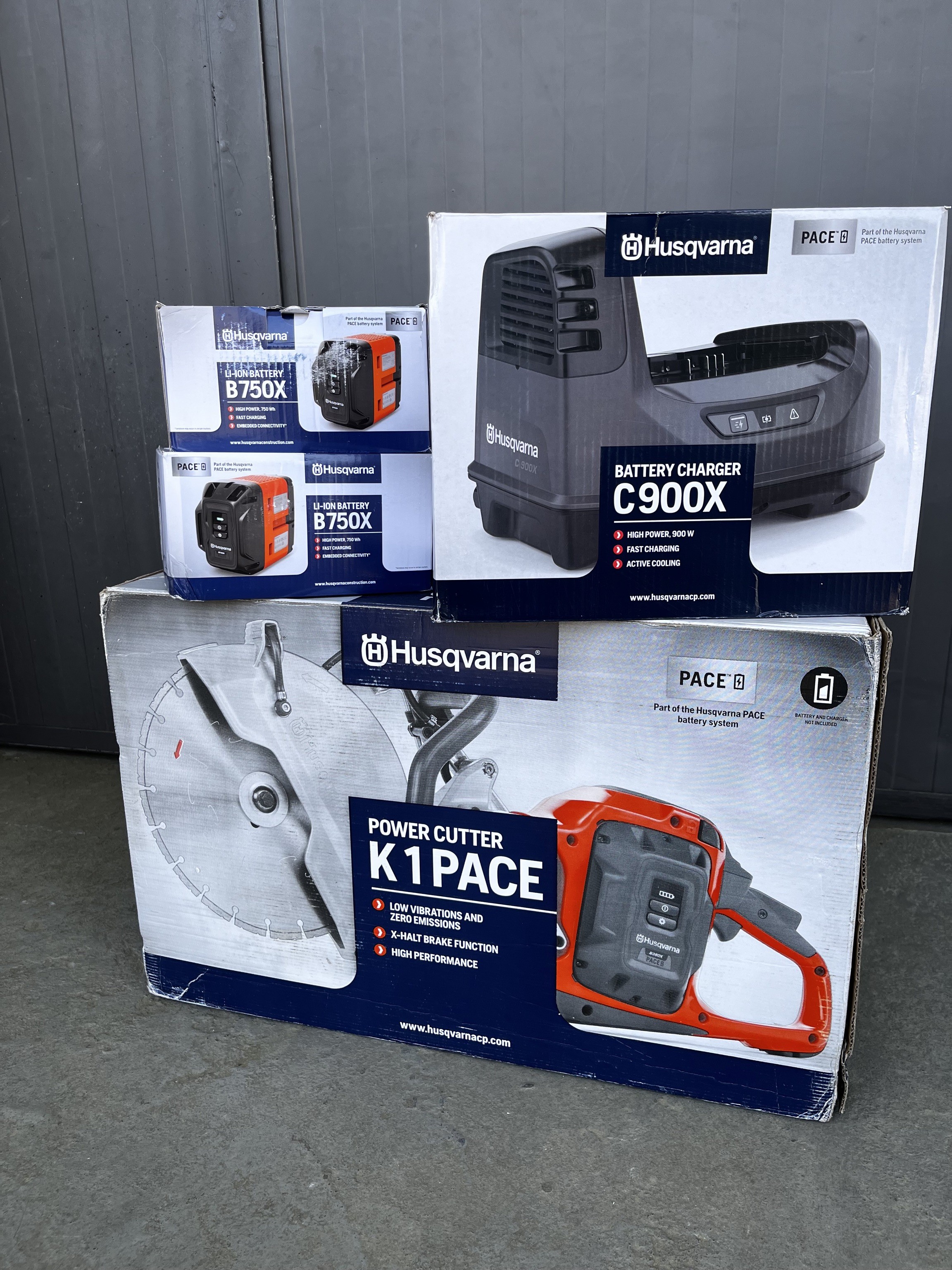 Husqvarna Akku-Trennschleifer K1 Pace 14 - Set 2x B750X und C900X