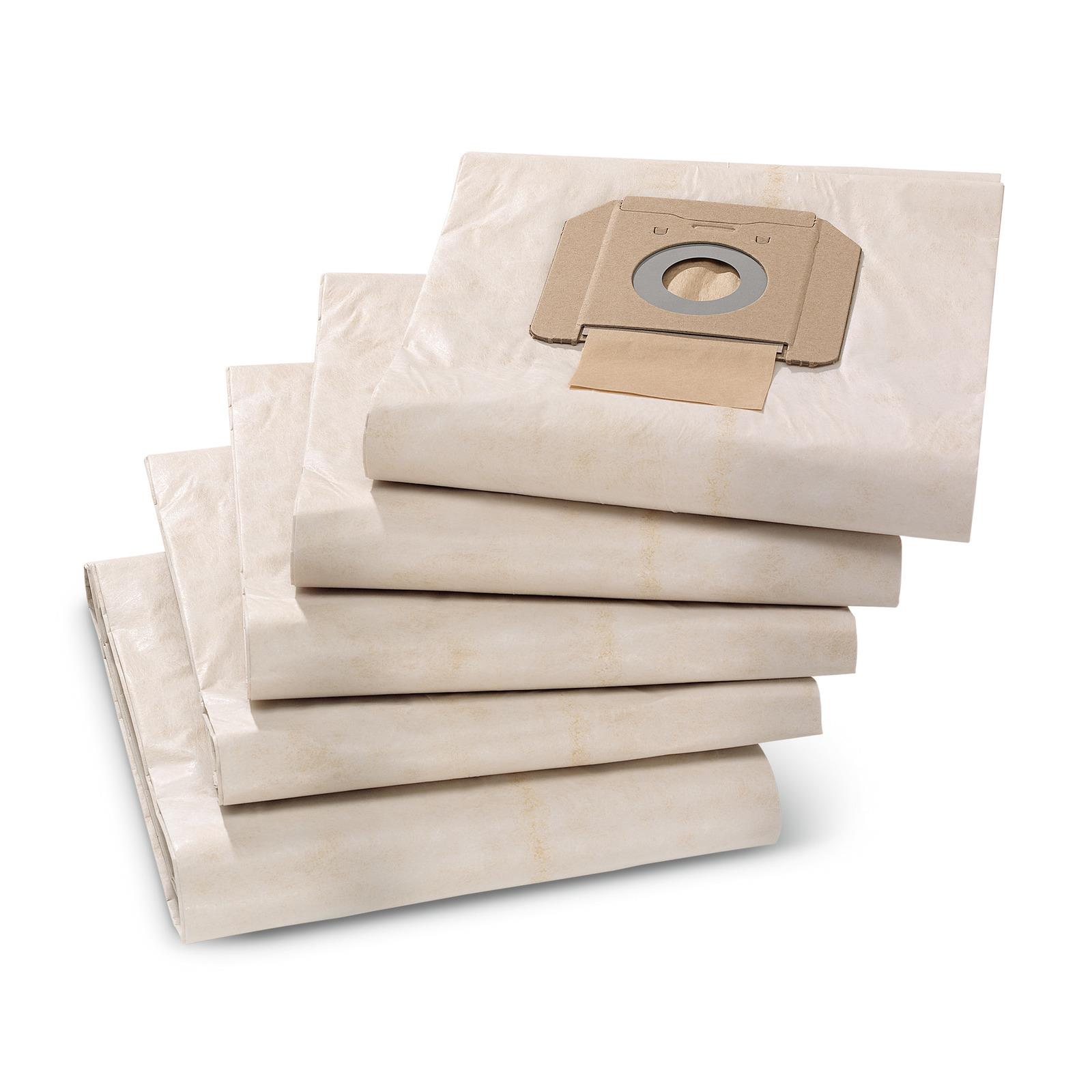 Papierfiltertüten, 5 Stück , NT 48, NT 65, NT 70, NT 72, NT 75, NT 80, WET VAC